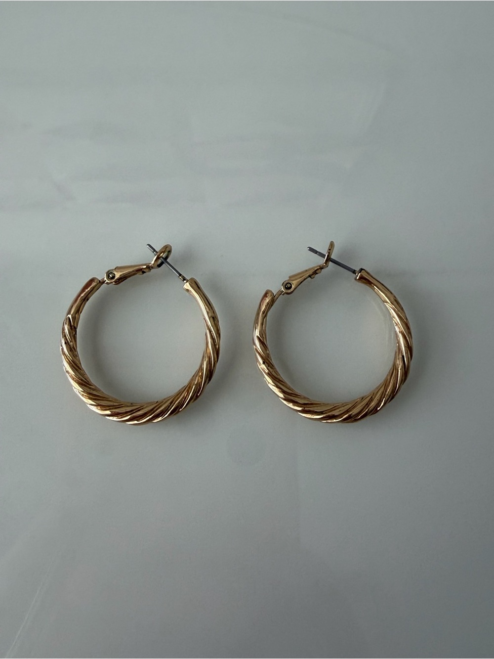 Gold Twisted Hoop Earrings - Classic Women’s Jewelry